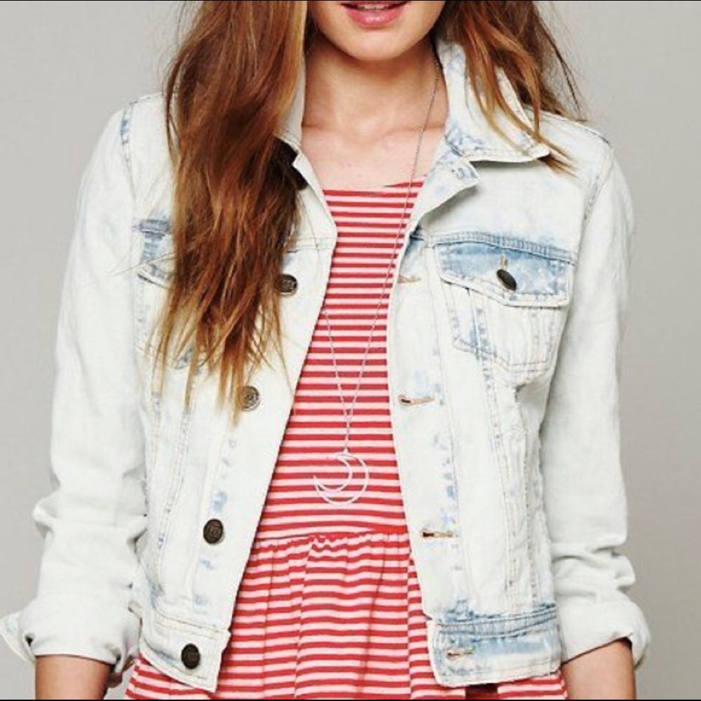 Free People Love Always Cloud Wash Denim Jacket 2